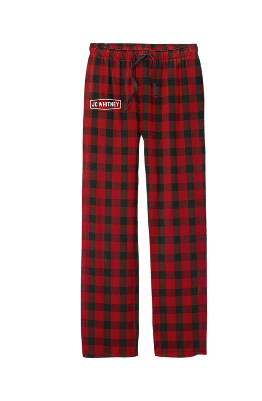 Mens Flannel Plaid Pant red and black