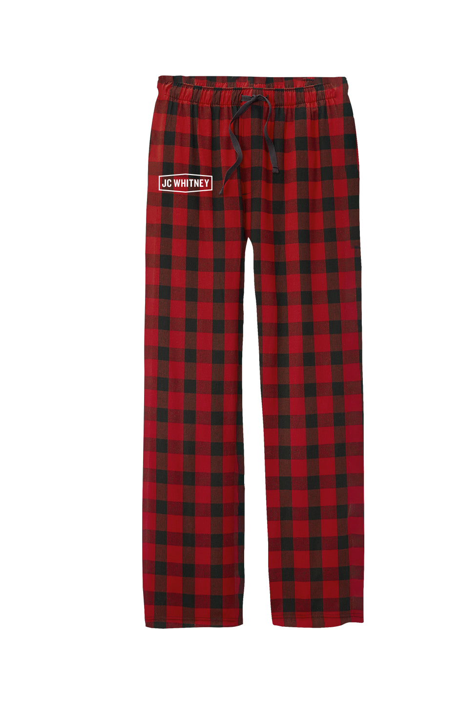 Mens Flannel Plaid Pant red and black