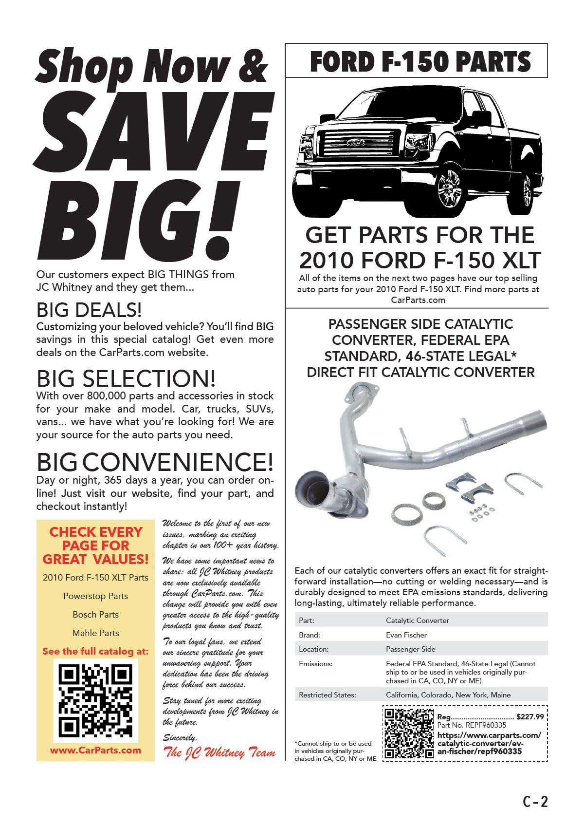 JC Whitney Magazine Catalog Subscription